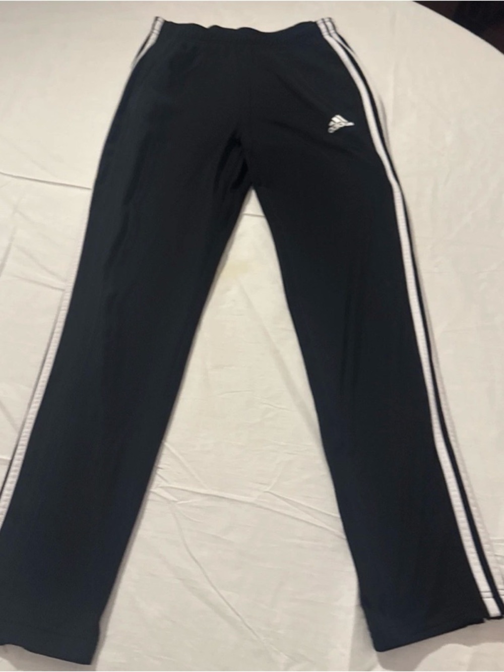 Adidas  Black Track Pants with White Stripes